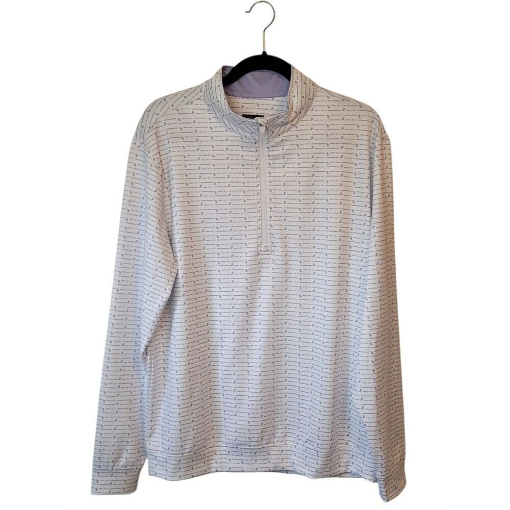 Waggle Women's Lilac Golf Club Patterned Quarter-Zip Pullover Size L